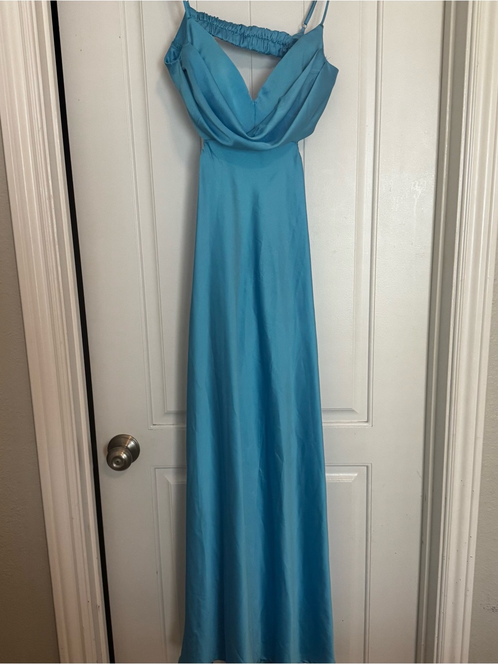 Beginning Boutique Satin Cowl Neck Dress